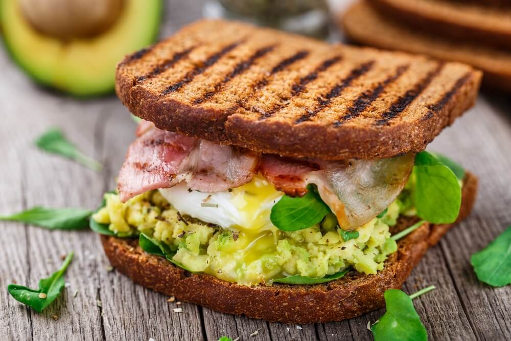 BACON & AVOCADO GRILLED CHEESE SANDWICH