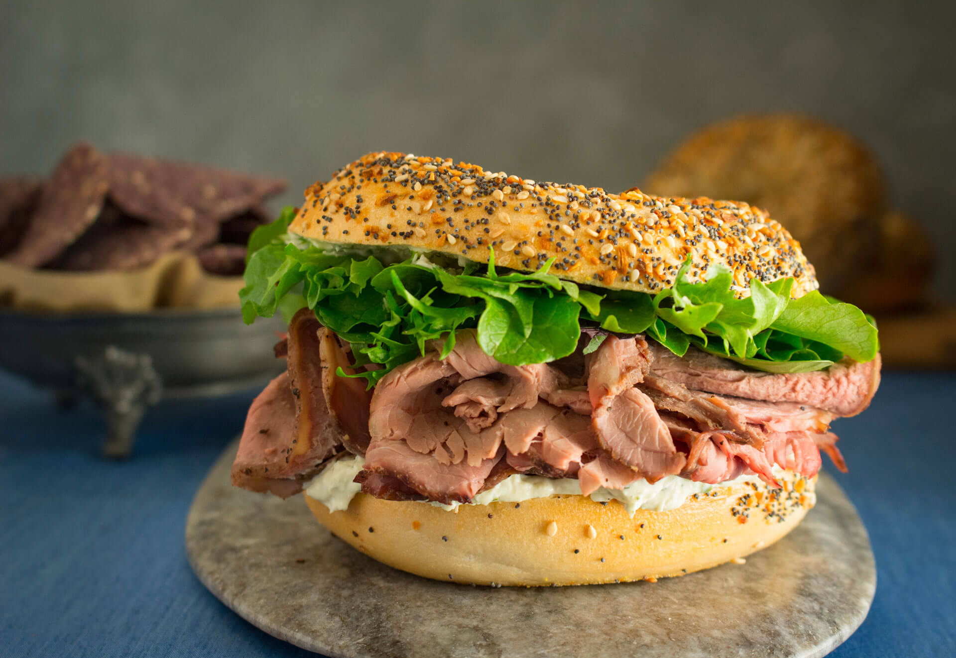 Feature image Corned Beef & Swiss Bagel